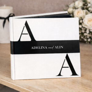 Guestbook „Monograma Alb-Negru”